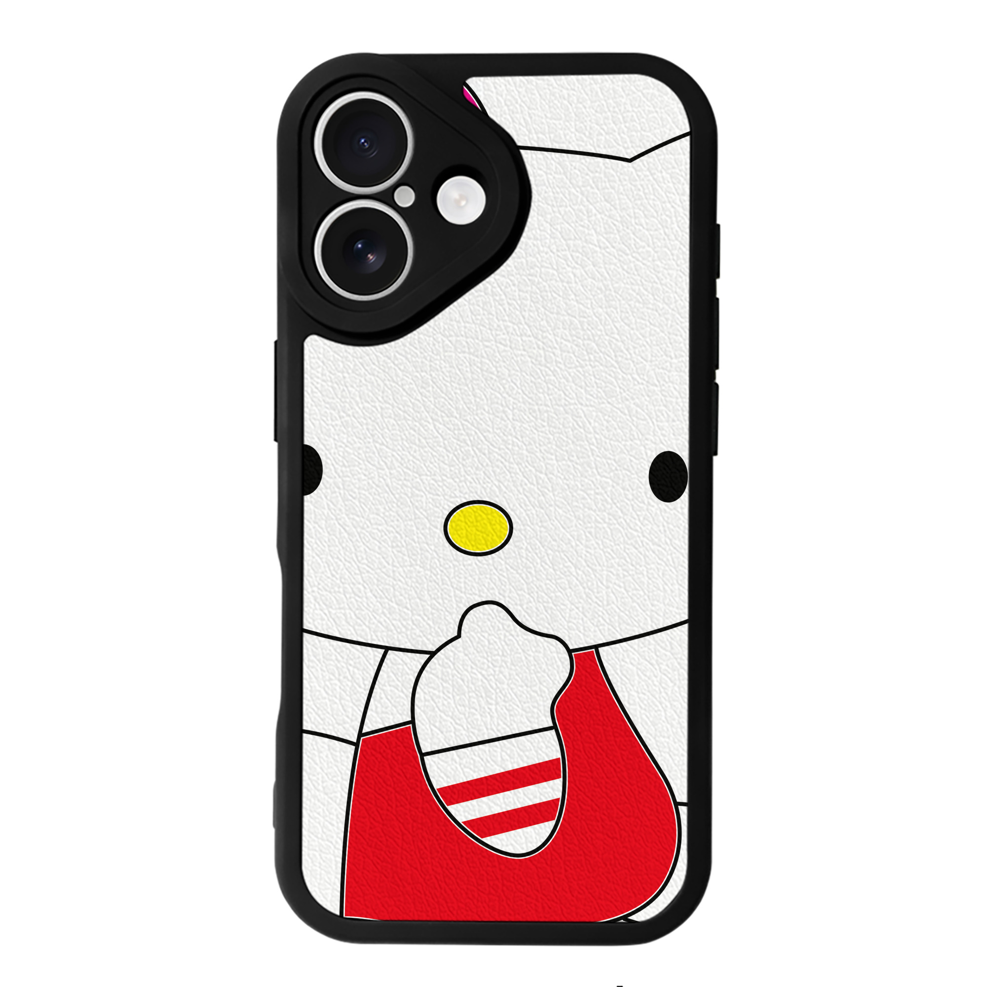 （画像用） Hello Kitty ハローキティ 【iPhone 16シリーズ対応】シリコンスマホケース（レザー調） 材質：シリコン